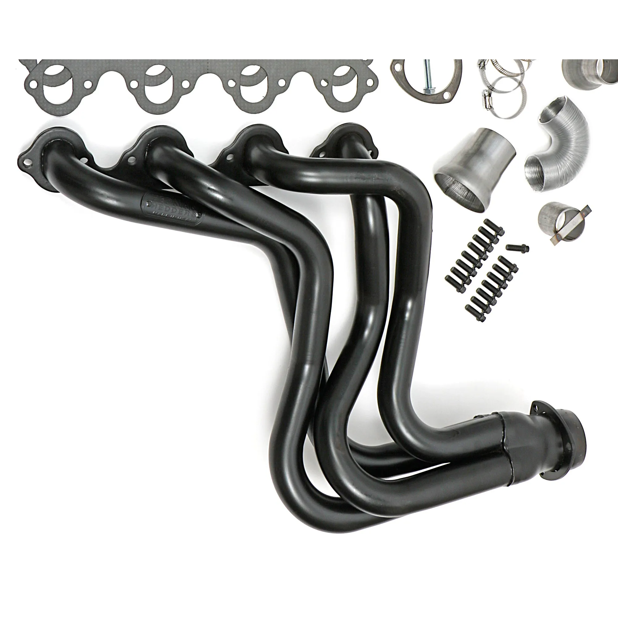 Hedman Hedders Street Headers - 1.75 in Primary - 3 in Collector - Black Paint - Big Block Ford - Ford Fullsize Truck 1983-87 89280 - Pair