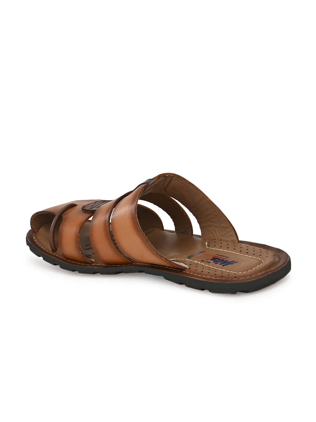 HITZ3411 Men's Tan Leather Daily Wear Open Slipper