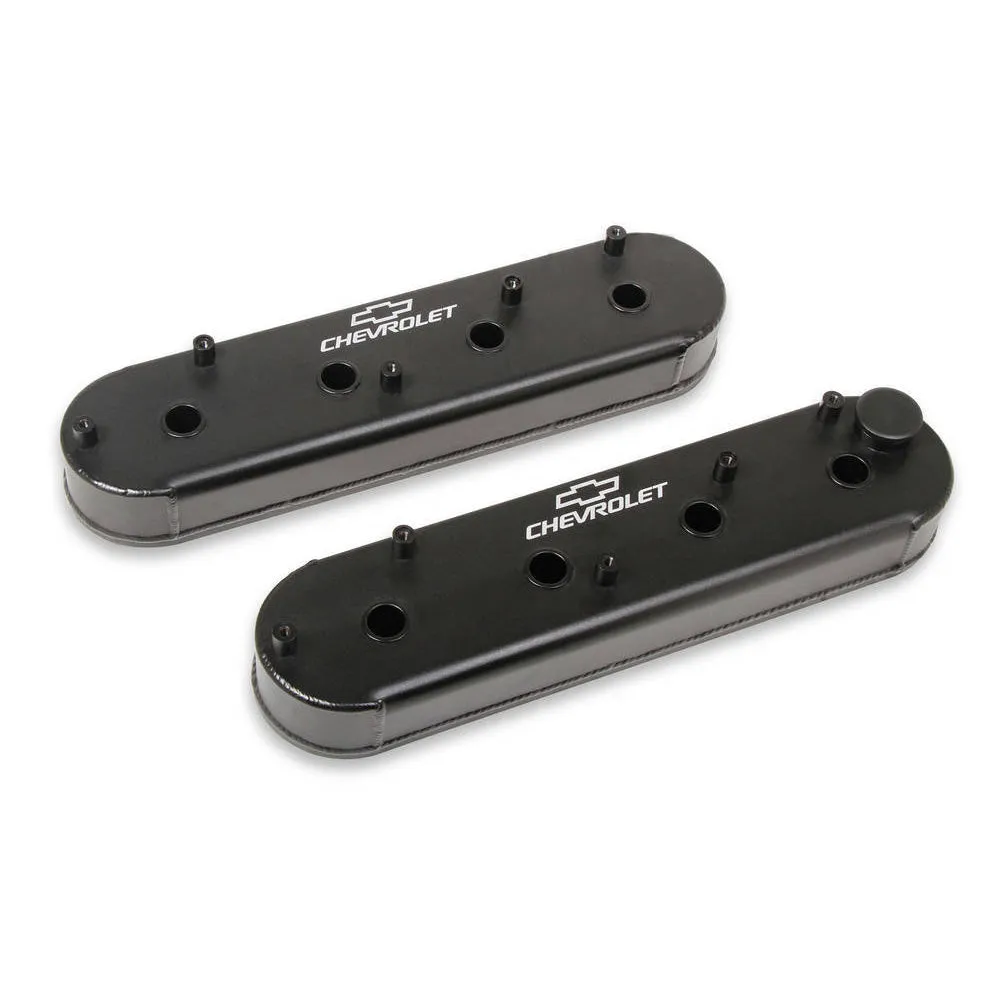 Holley GM Track Series LS Valve Covers - Satin Black