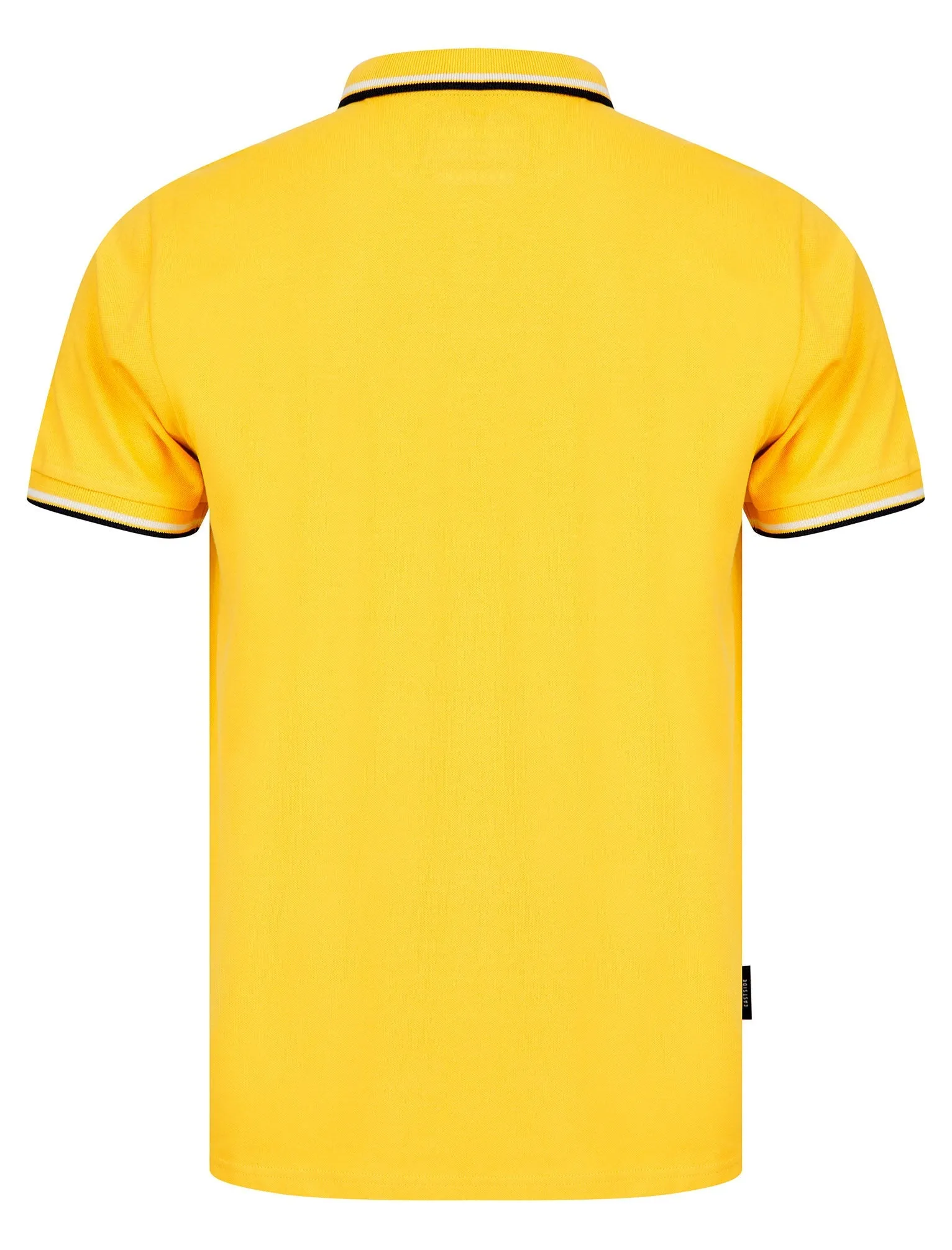 Jerry Cotton Pique Polo Shirt with Tipping in Golden Rod - Kensington Eastside