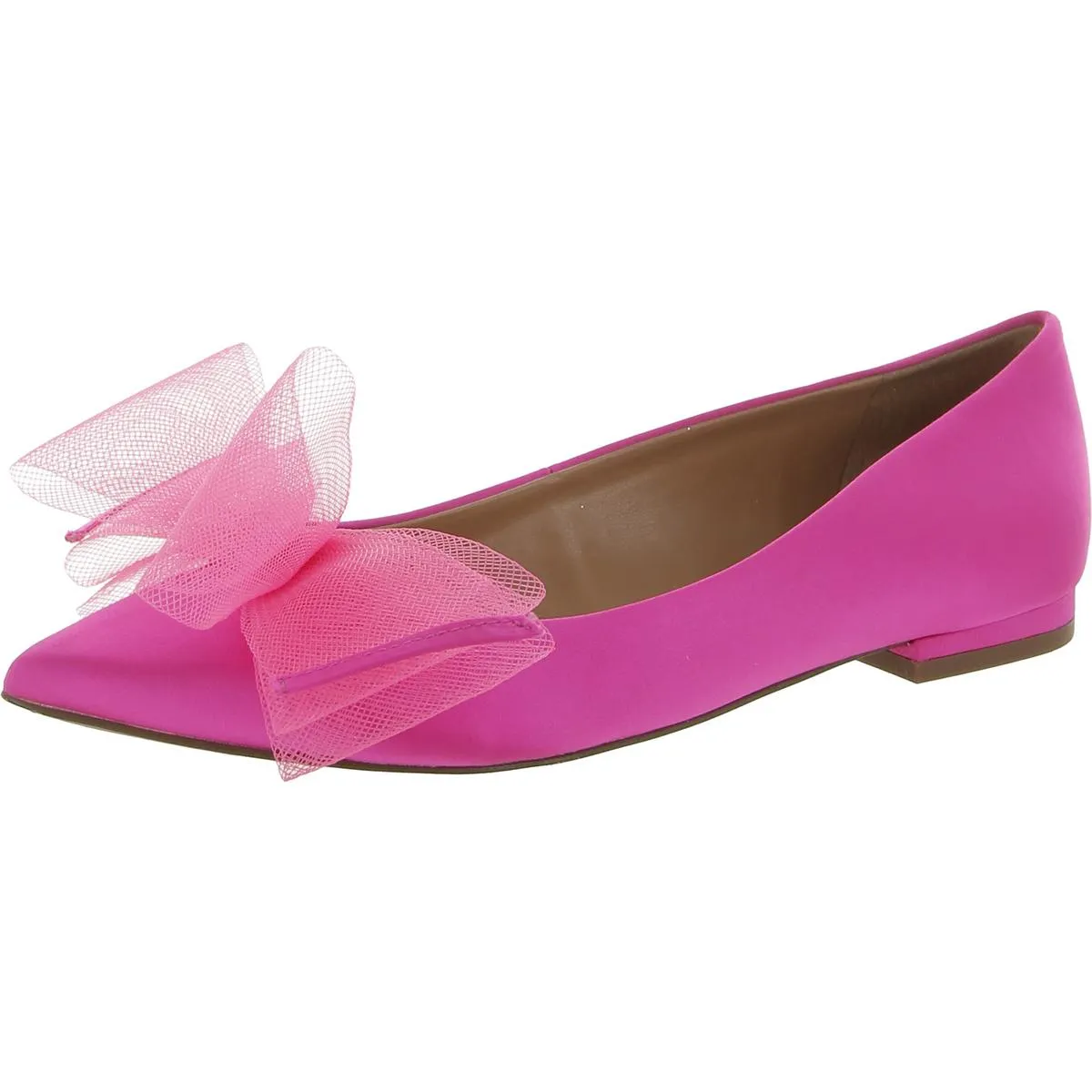 Jessica Simpson Womens Elspeth Satin Bow Loafers