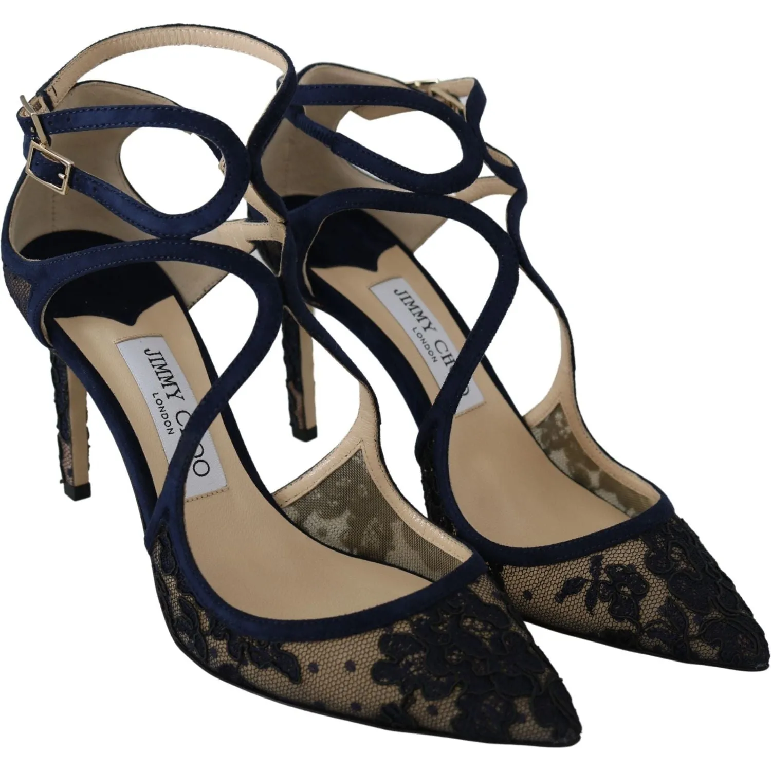 Jimmy Choo Navy Lancer Leather Pumps Elegance Unleashed