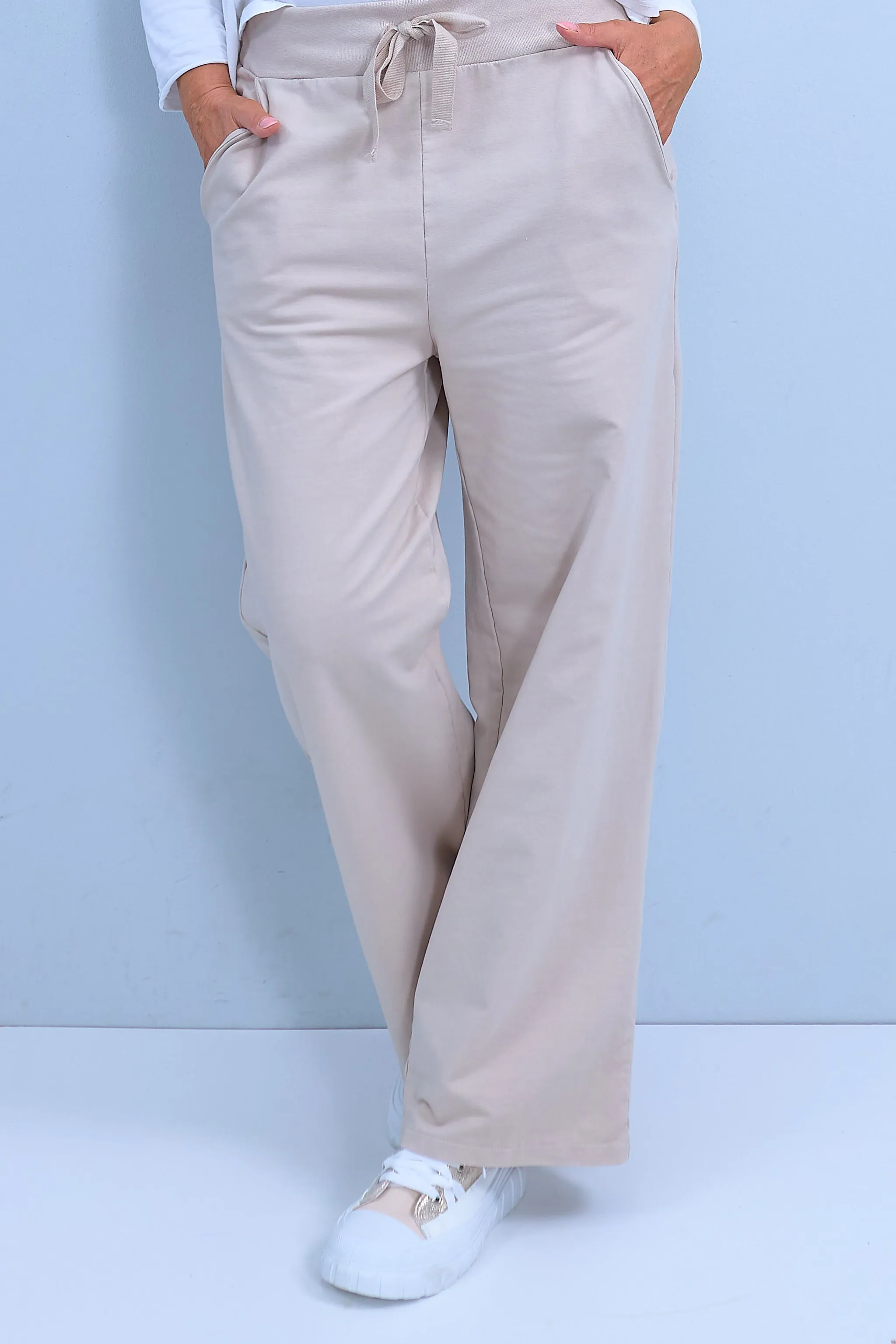 Joggpants im Marlene Style, beige