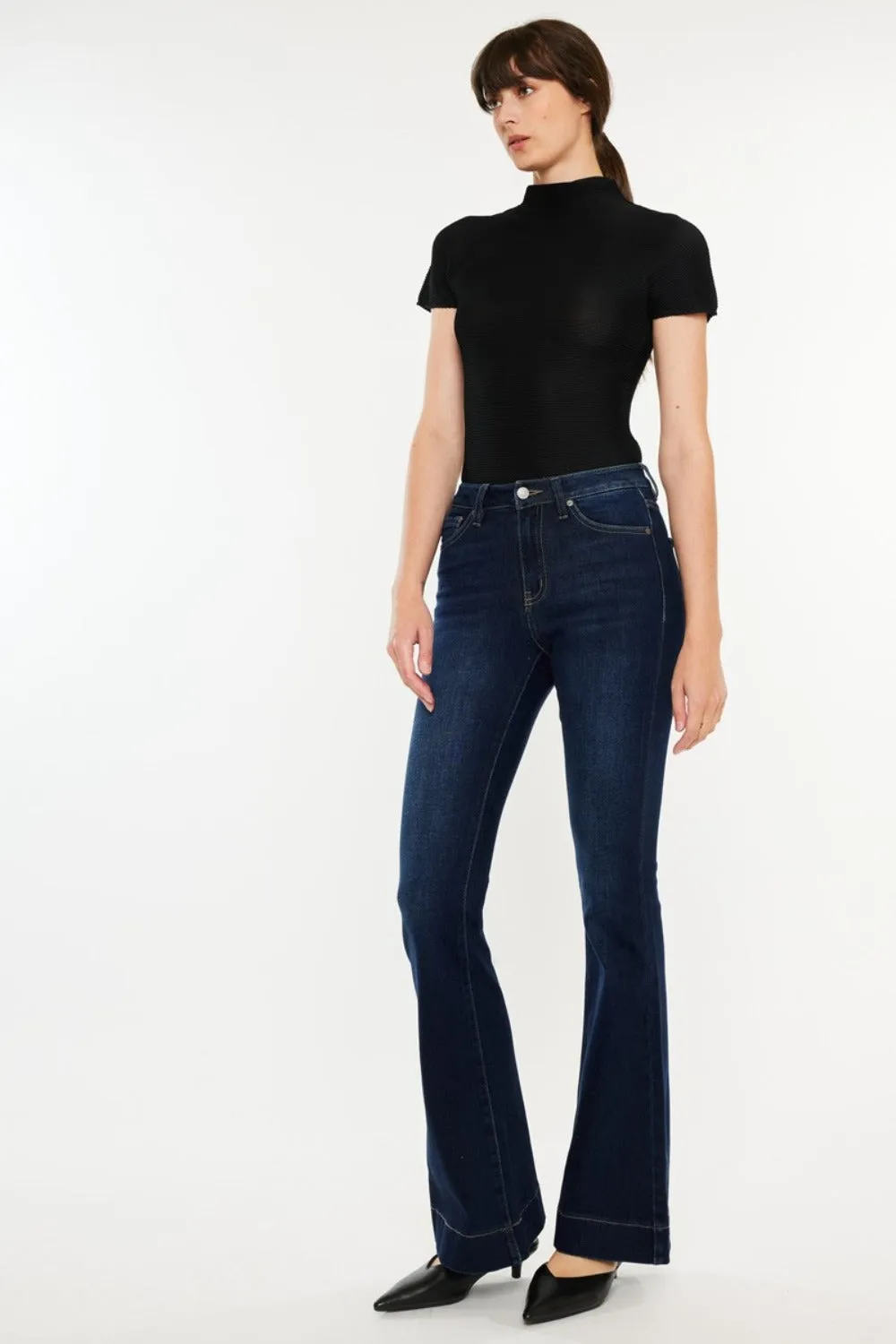 Kancan Karla High Rise Slim Flare Jeans