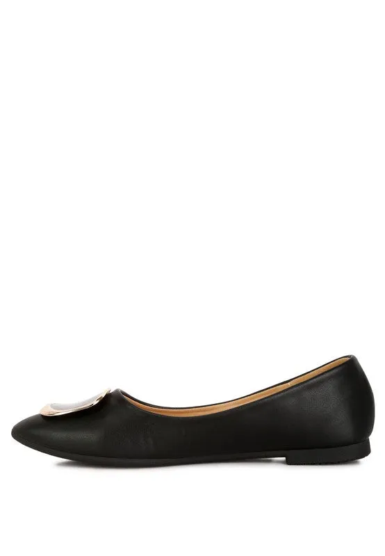 Karder Brooch Detail Ballet Flats