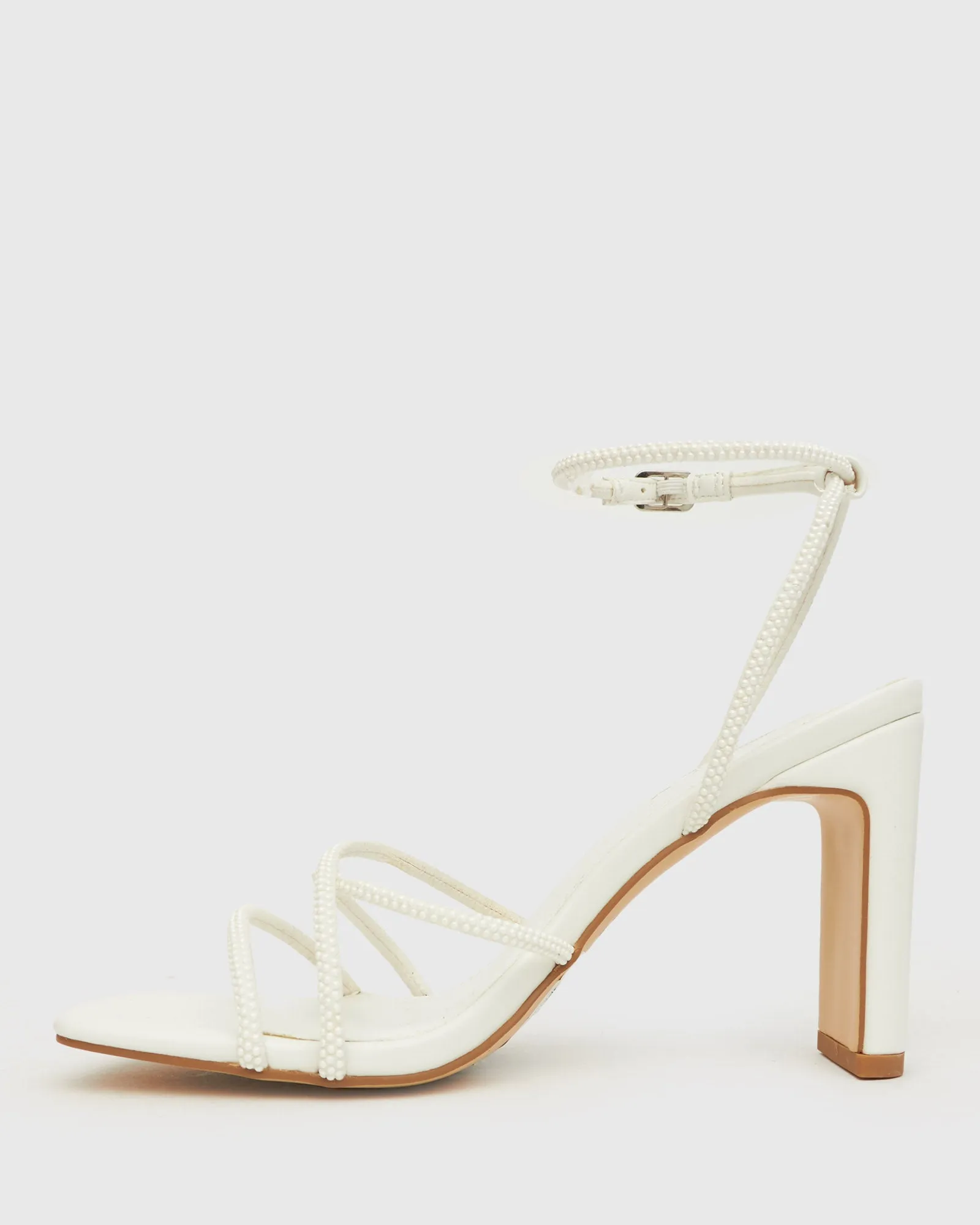 KLOSS Pearl Trim Strappy Sandals