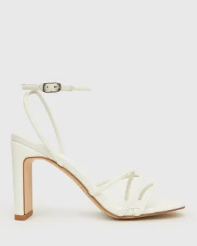 KLOSS Pearl Trim Strappy Sandals