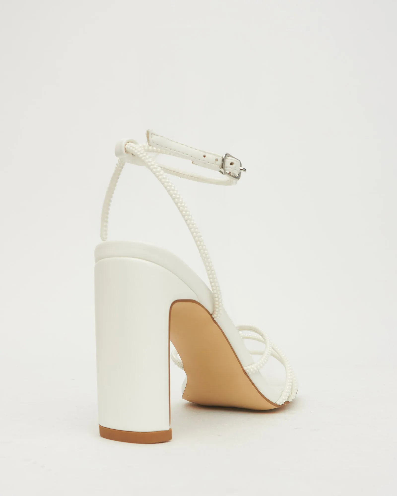 KLOSS Pearl Trim Strappy Sandals