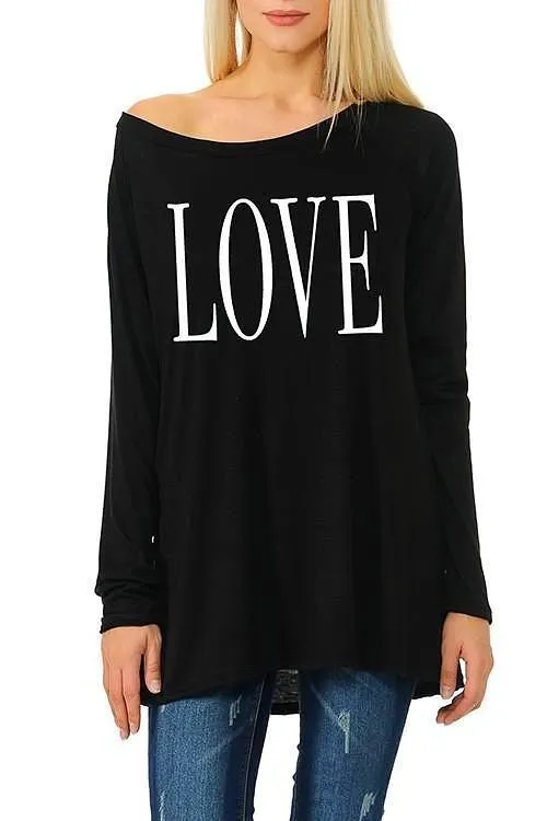 L-O-V-E Raglan Tunic Top