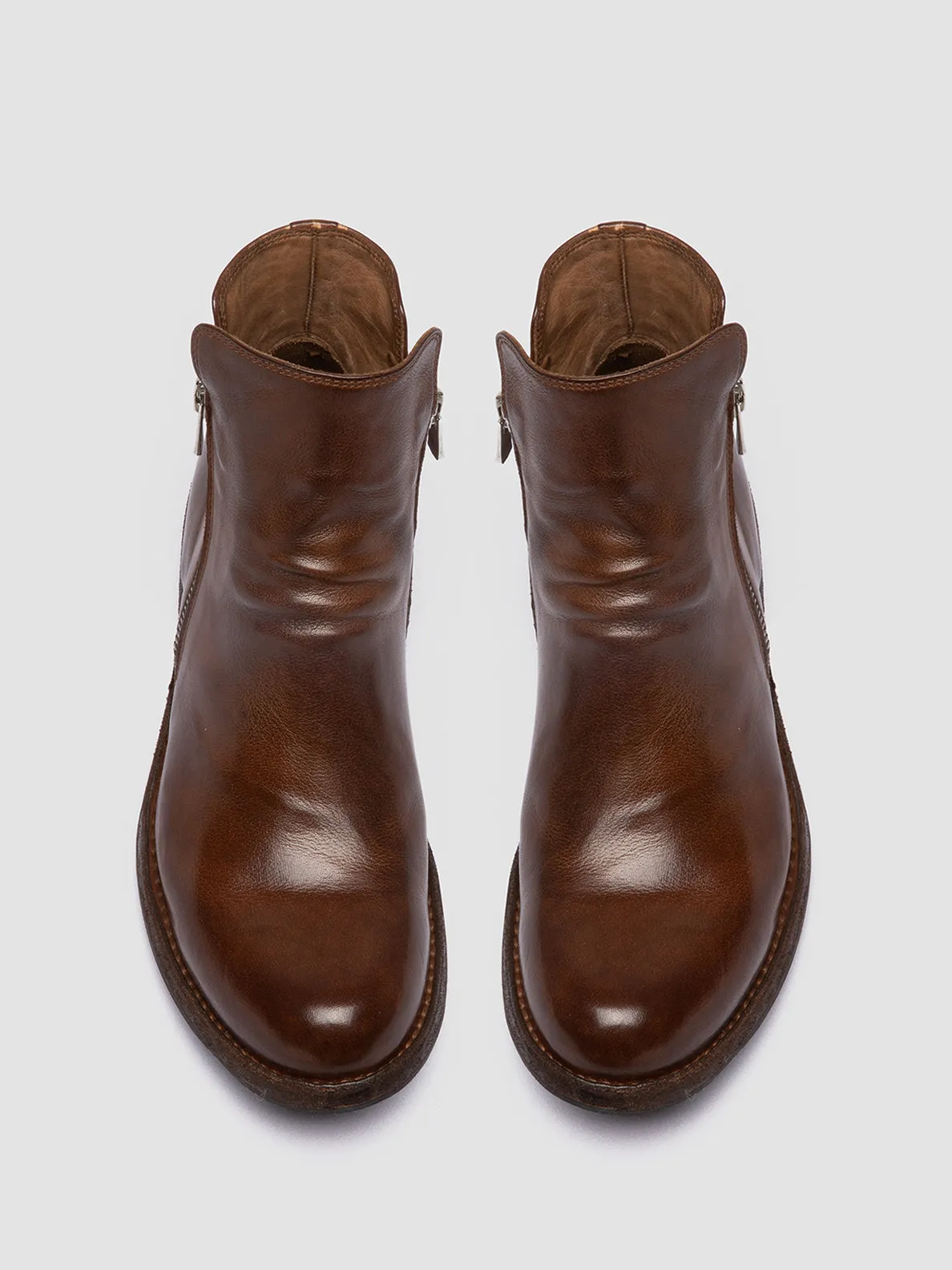 LEGRAND 200 - Brown Leather Zip Boots