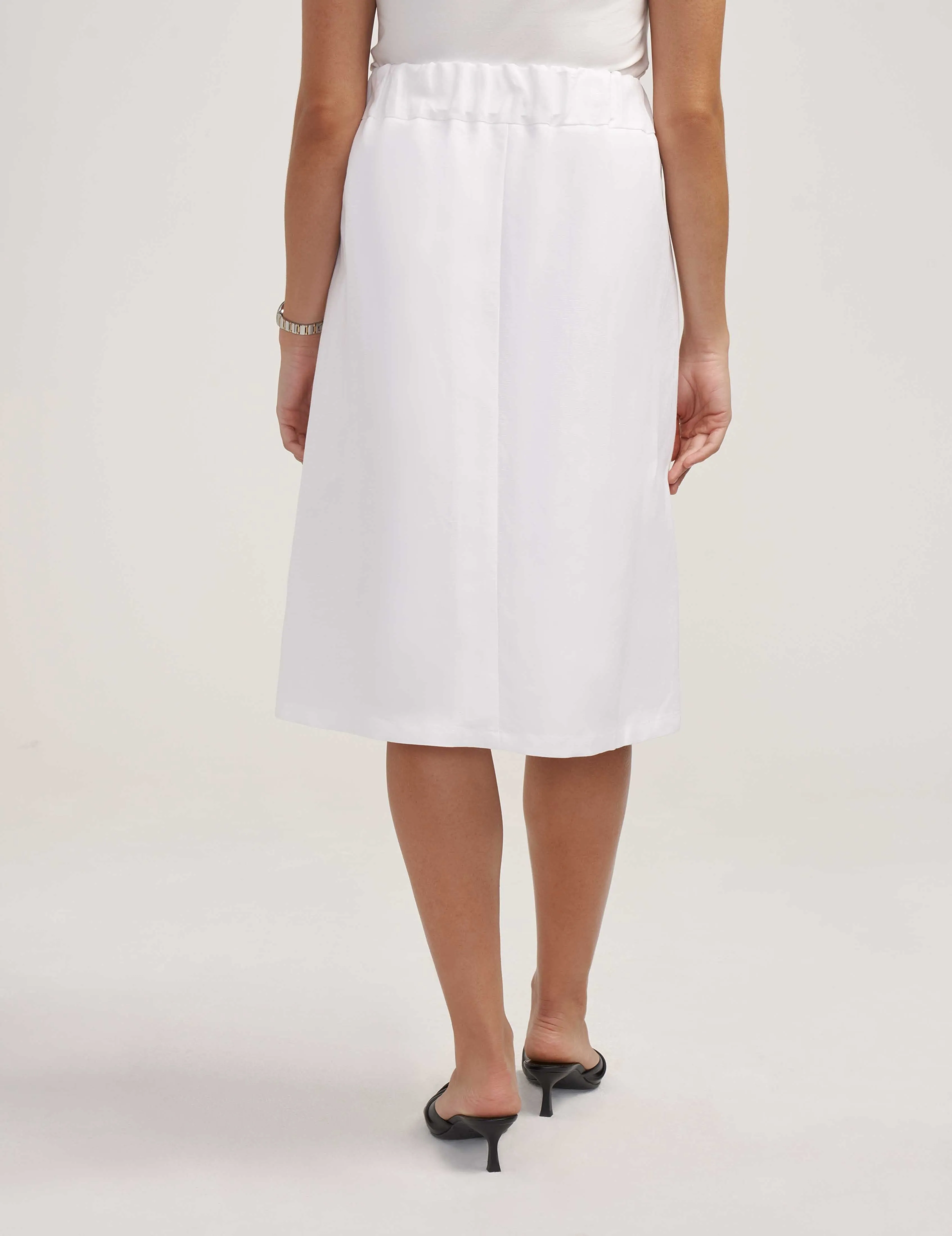 Linen Self Tie Skirt- Sale