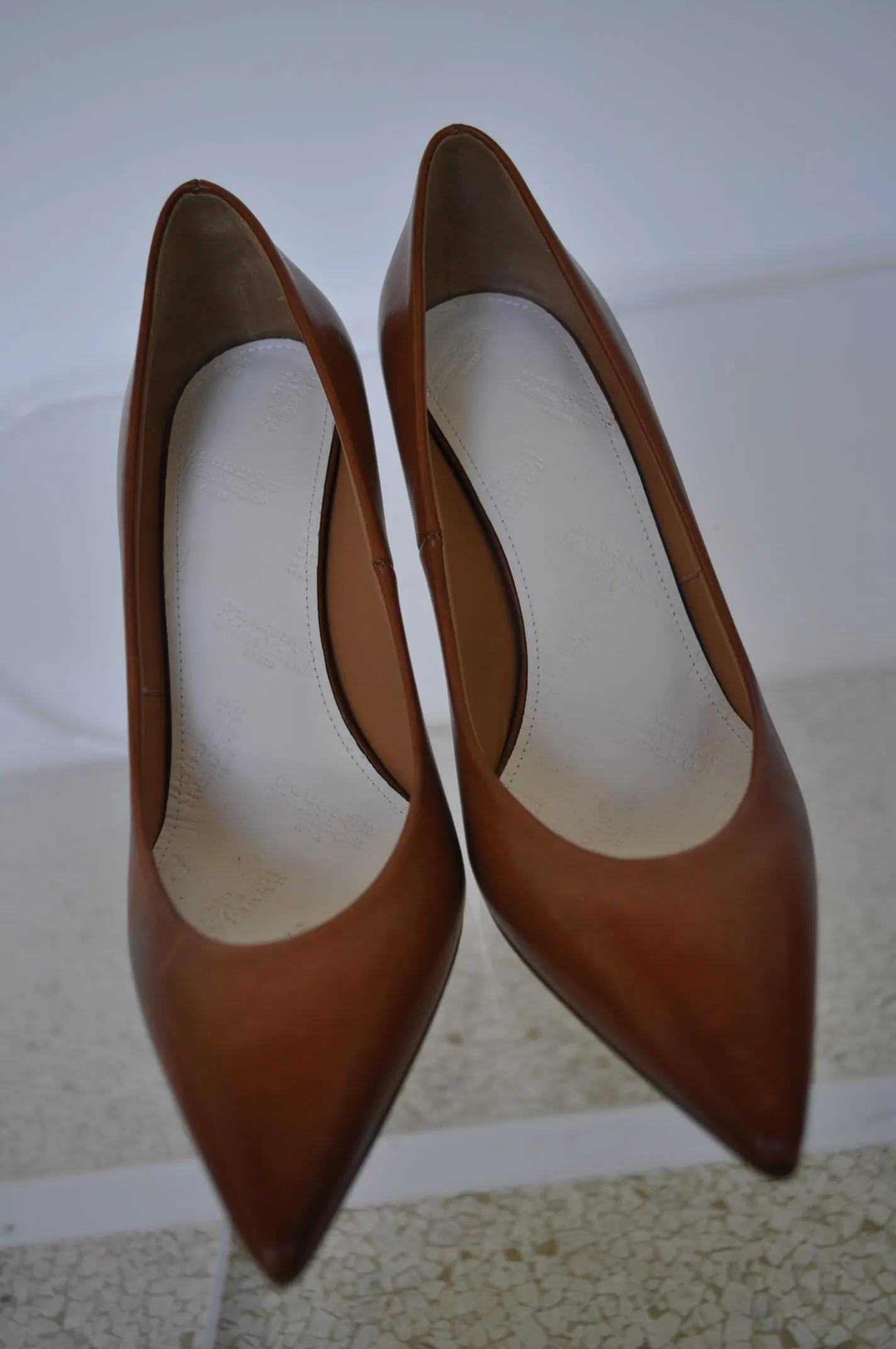 Maison Margiela pumps with silver heel unused sz 37 1/2