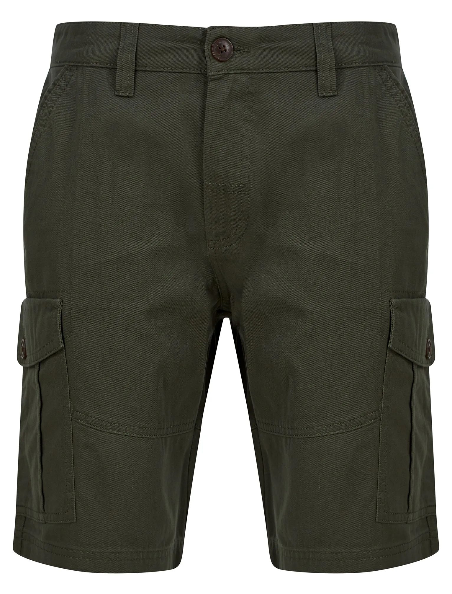 Marini Cotton Twill Cargo Shorts in Khaki - Tokyo Laundry