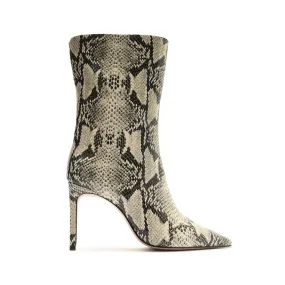 Mary Snake Embossed Leather Bootie