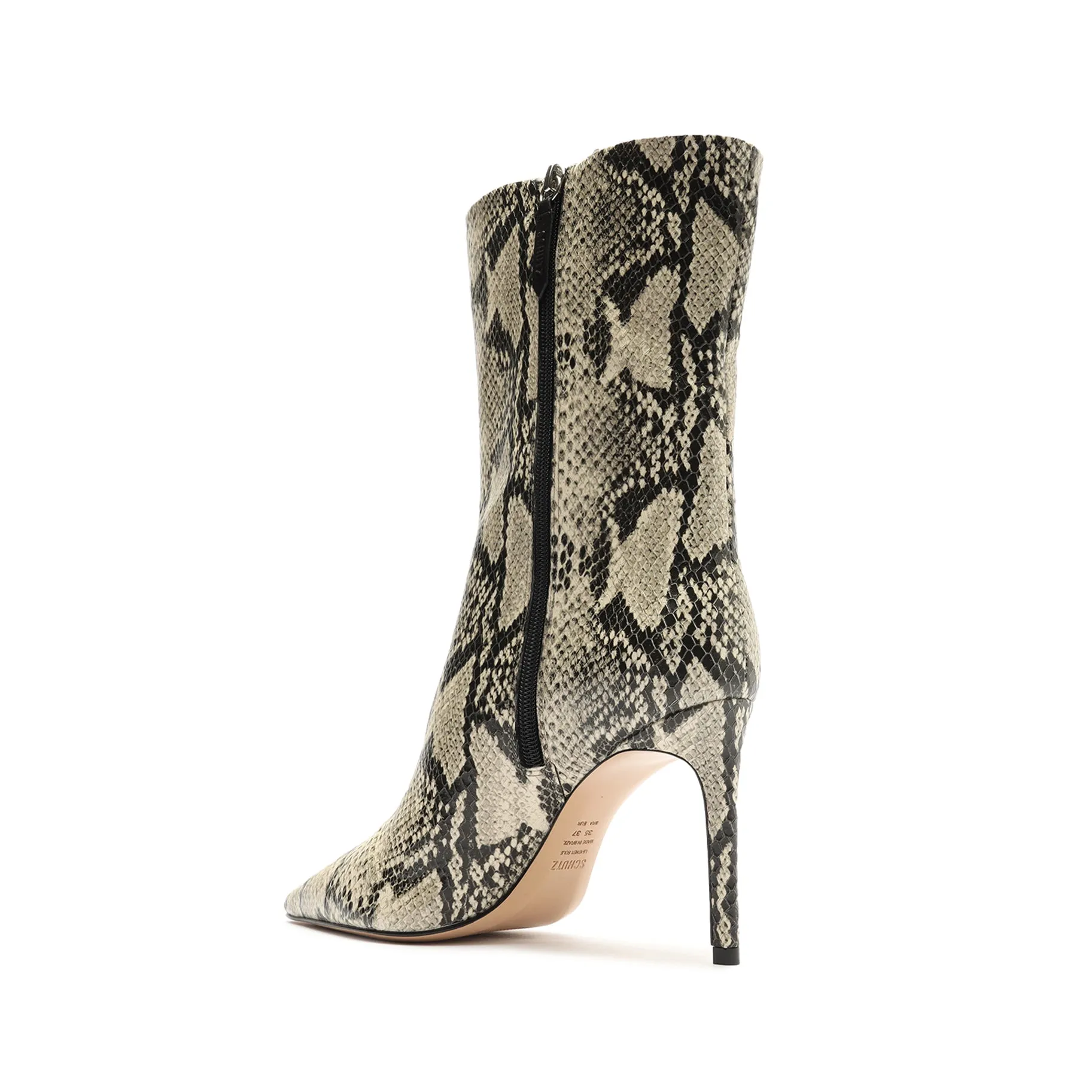 Mary Snake Embossed Leather Bootie