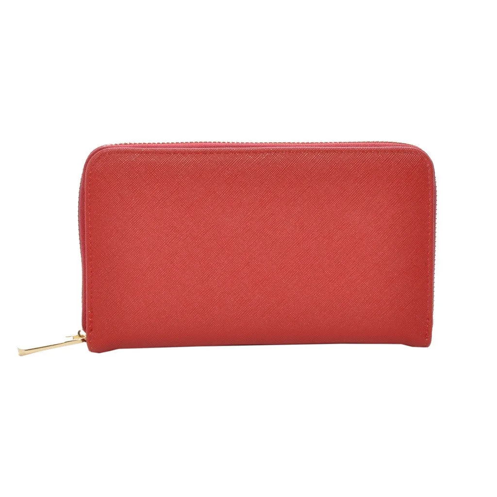 Mechaly Women's Katie Red Vegan Leather Wallet