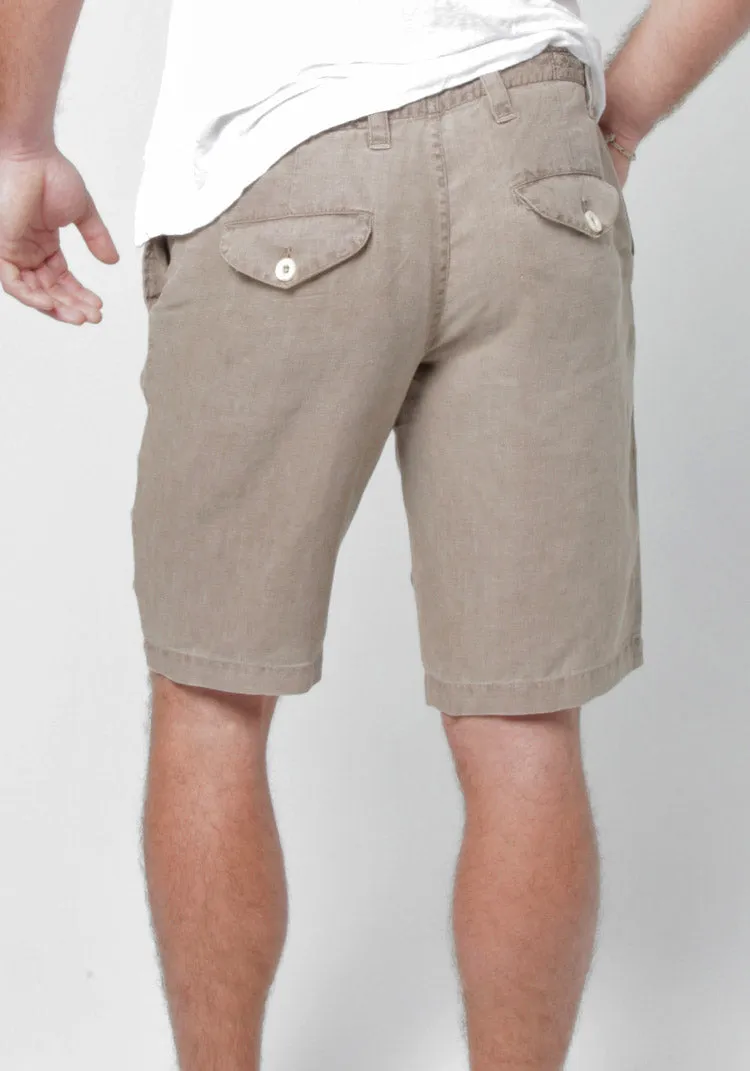 Men's Linen Shorts | 100% Natural Italian Style Short Pants, Item #1210