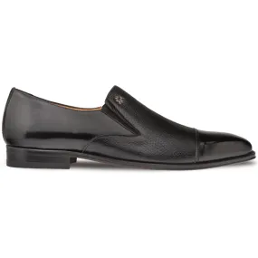 Mezlan Milani Shoes Black Deerskin & Calfskin Leather Loafers 18984(MZ2732)