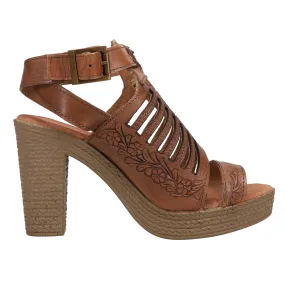 Mika III Embossed Espadrille Block Heel Sandals