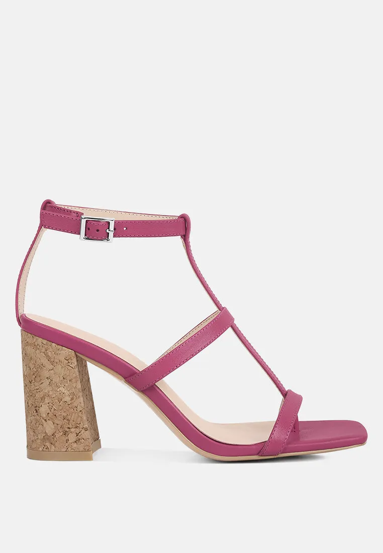 Mirabella Open Square Toe Block Heel Sandals