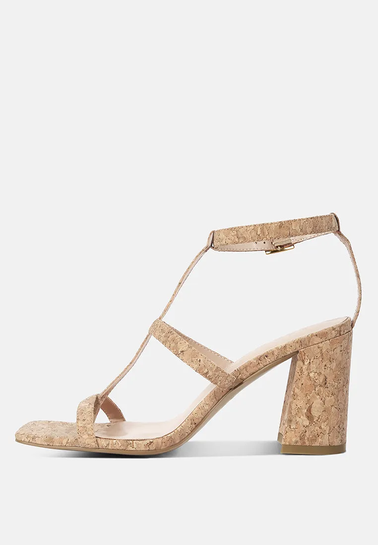 Mirabella Open Square Toe Block Heel Sandals