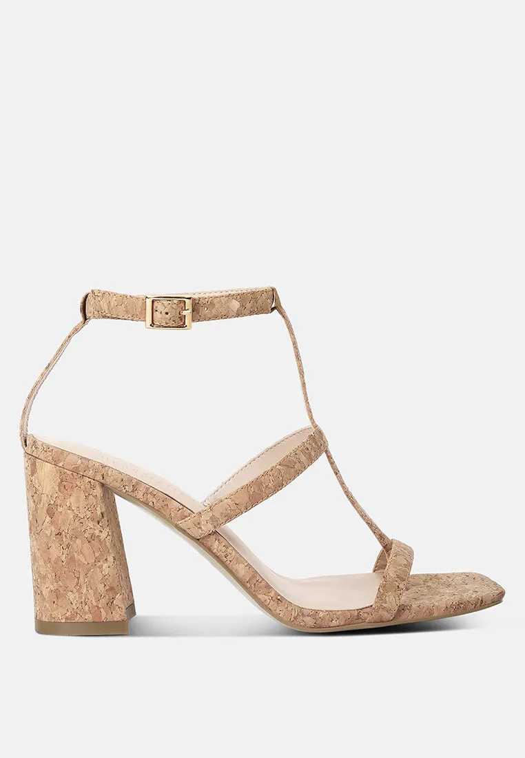 Mirabella Open Square Toe Block Heel Sandals