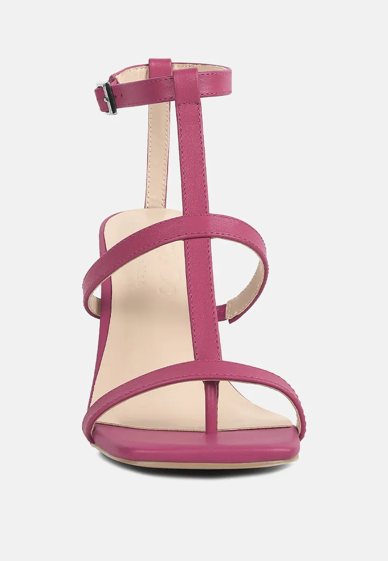 Mirabella Open Square Toe Block Heel Sandals