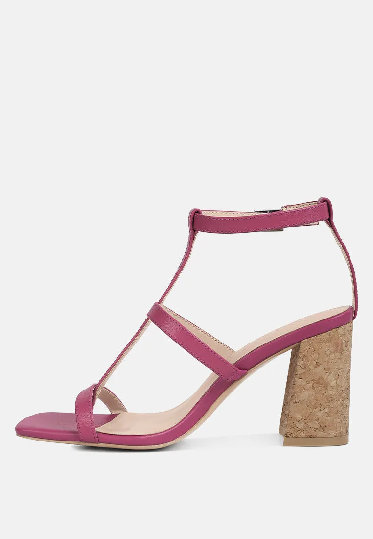 Mirabella Open Square Toe Block Heel Sandals