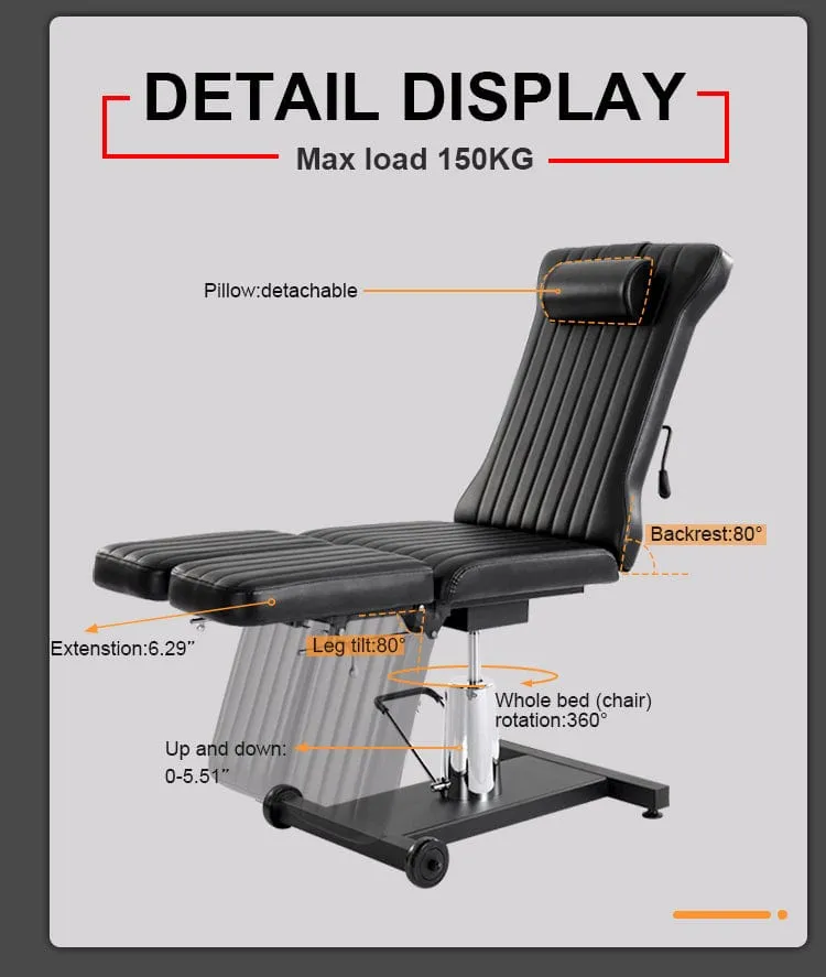 Multi-functionality Hydraulic Split Leg Tattoo Client Chair TA3611