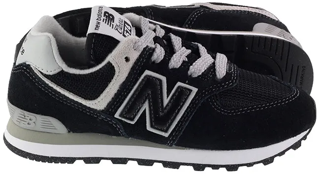 New Balance Trainers Kids 574 Black White