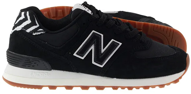 New Balance Trainers Womens 574 Animal Print Black