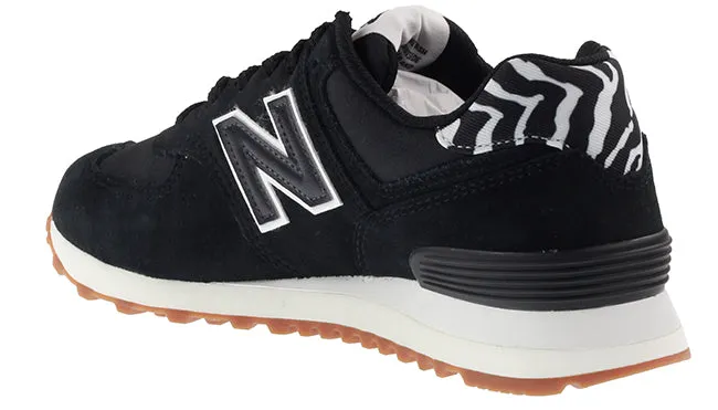 New Balance Trainers Womens 574 Animal Print Black