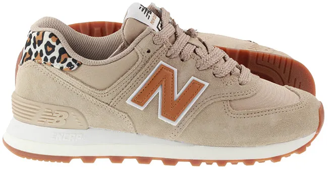 New Balance Trainers Womens 574 Animal Print Mindful Grey