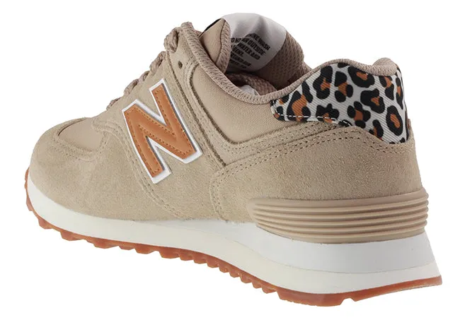 New Balance Trainers Womens 574 Animal Print Mindful Grey