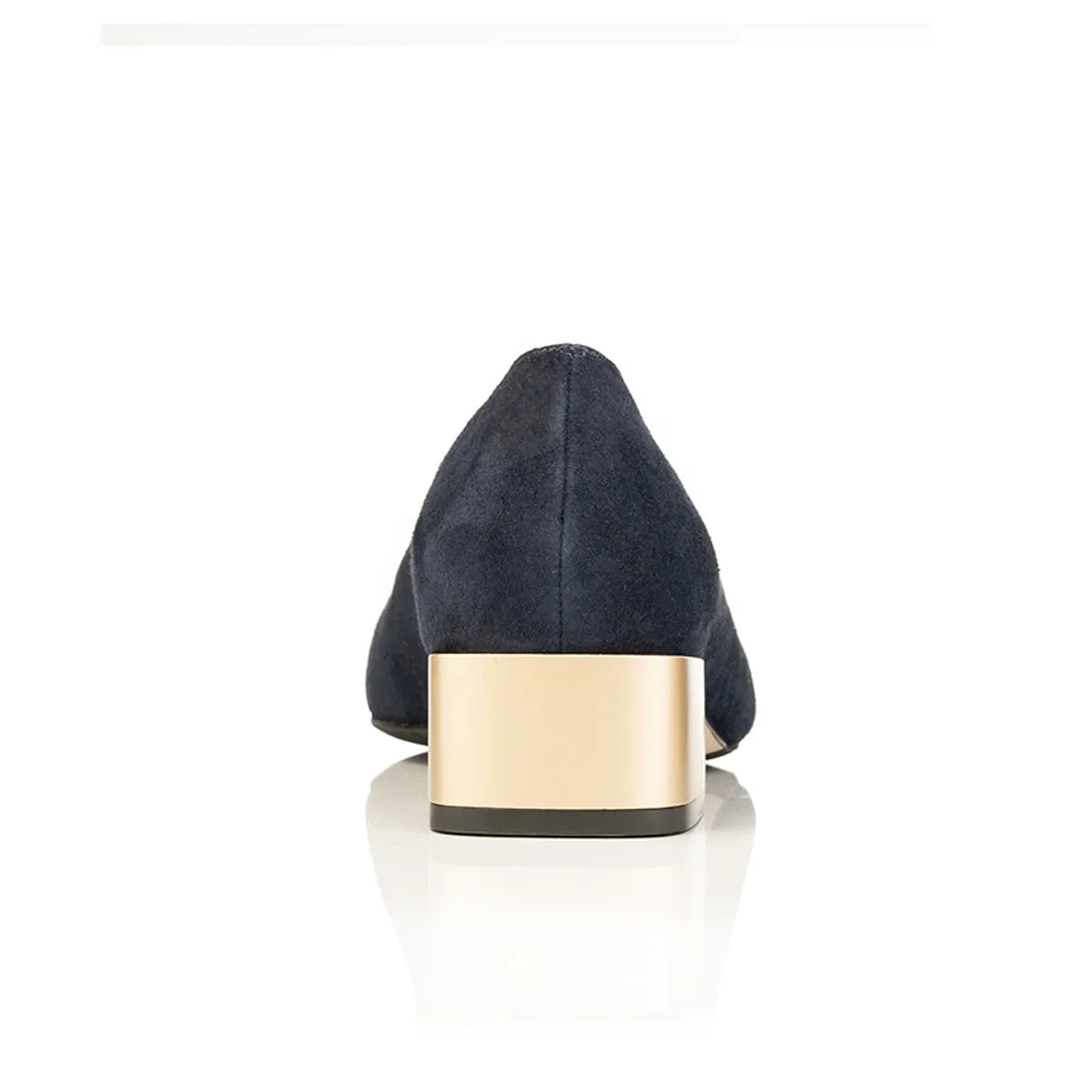 Olivia Wide Fit Pumps – Navy Suede