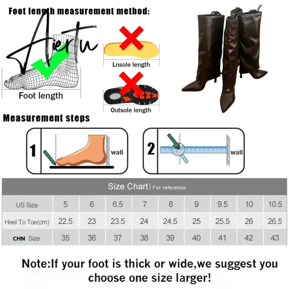 Party Modern Ladies Knee High Boots Pointed Toe  Fashion Pleated Western Women Long Boots Shoes Female Pumps Heels Shoes