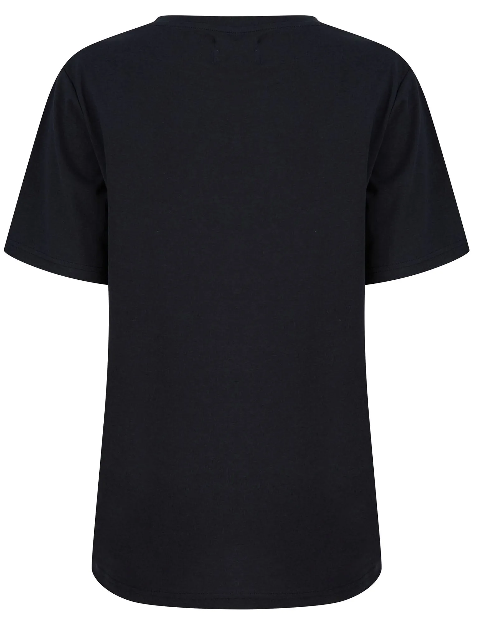 Payton Rose Gold Foil Motif Cotton Jersey T-Shirt in Jet Black - Tokyo Laundry