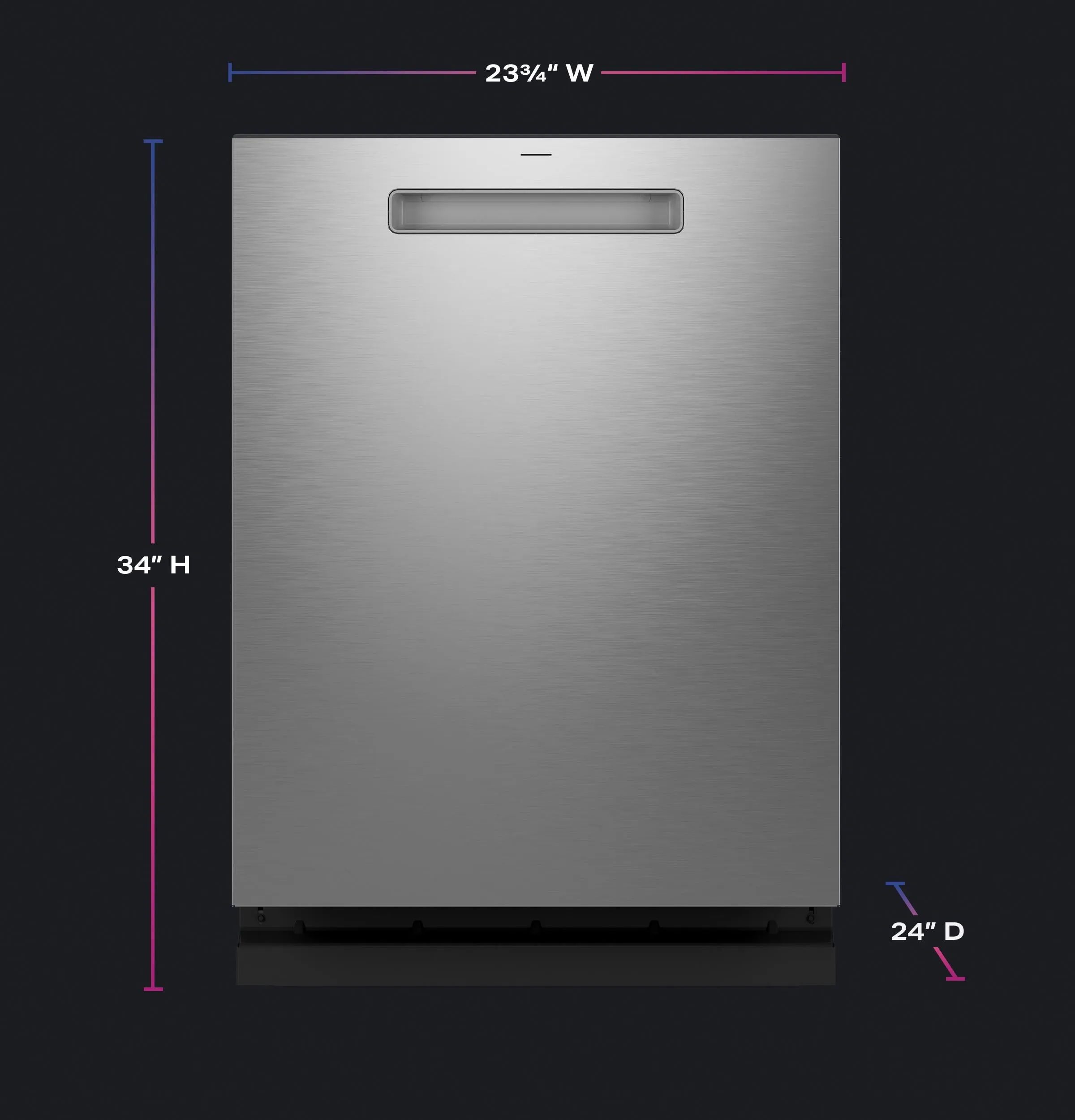 PDP715SYVFS GE Profile™ ENERGY STAR® Fingerprint Resistant Top Control Stainless Interior Dishwasher with Microban™ Antimicrobial Technology with Sanitize Cycle