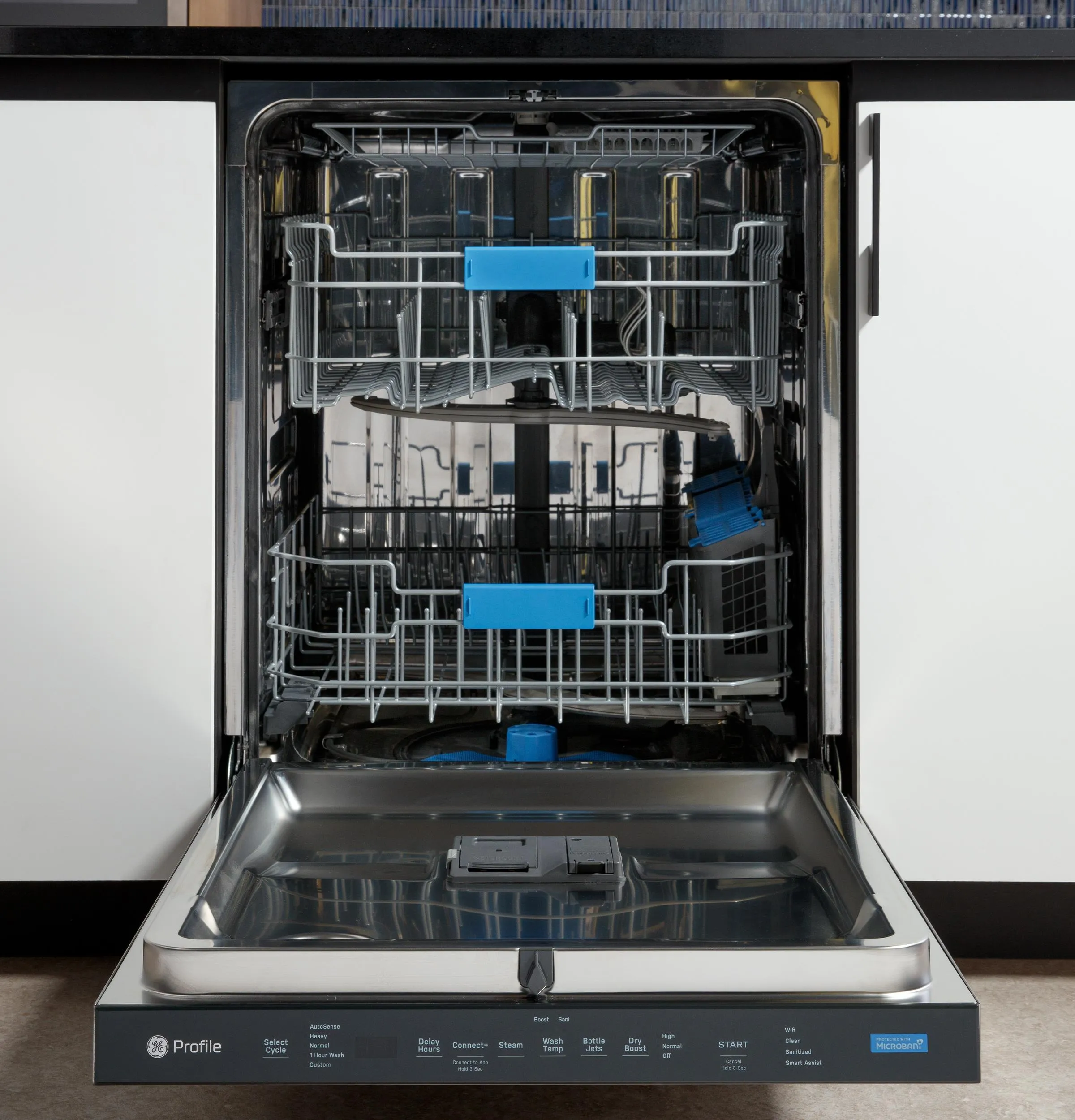 PDT715SYVFS GE Profile™ ENERGY STAR® Fingerprint Resistant Top Control Stainless Interior Dishwasher with Microban™ Antimicrobial Technology with Sanitize Cycle