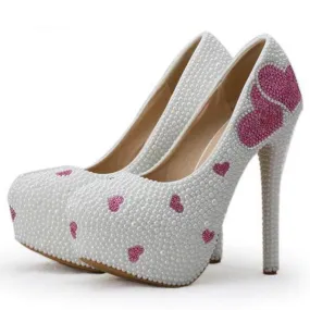 Pearlized Sweetheart Pumps