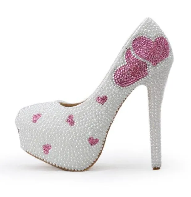 Pearlized Sweetheart Pumps