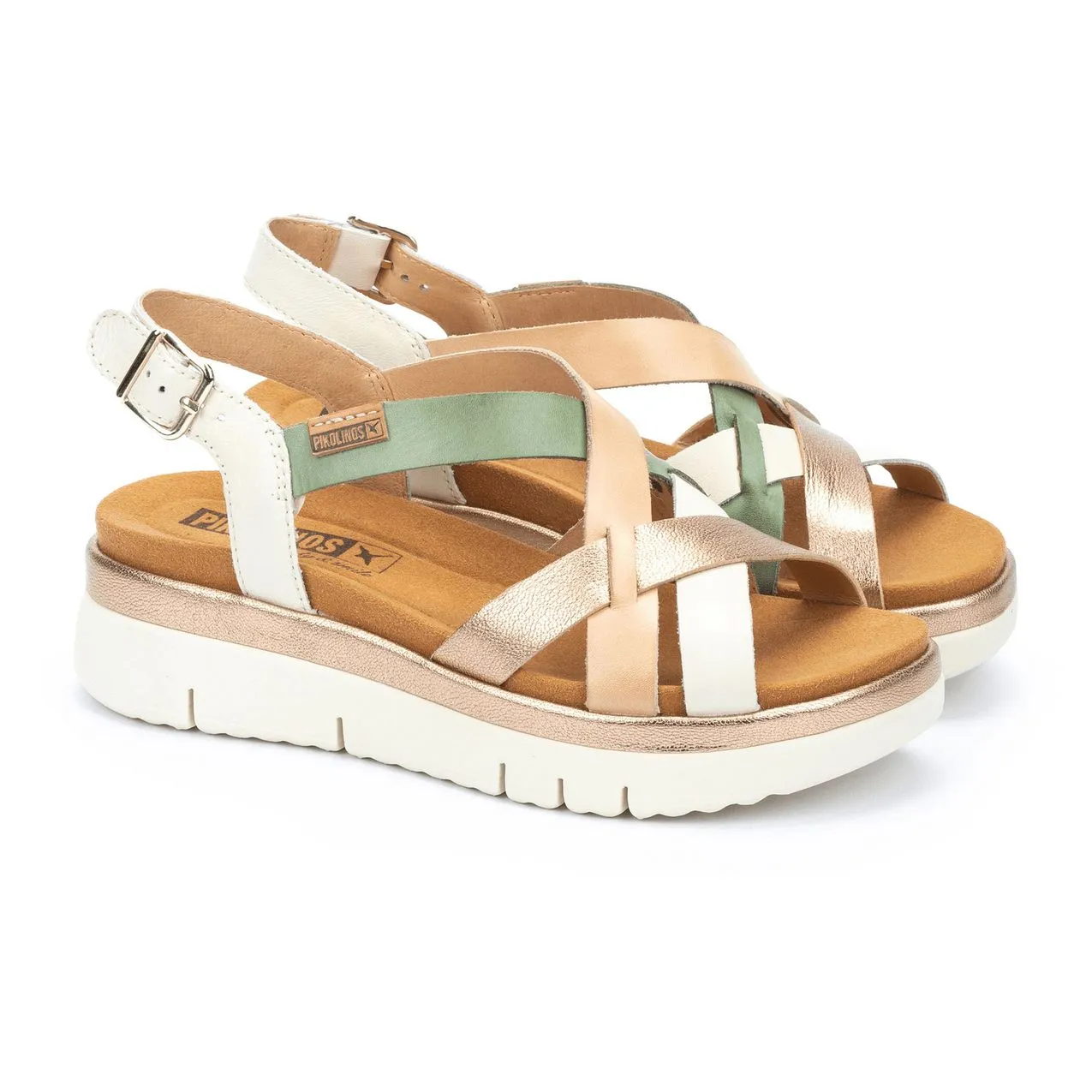 Pikolinos Palma W4N-0650C1 Ladies Natural Leather Buckle Sandals