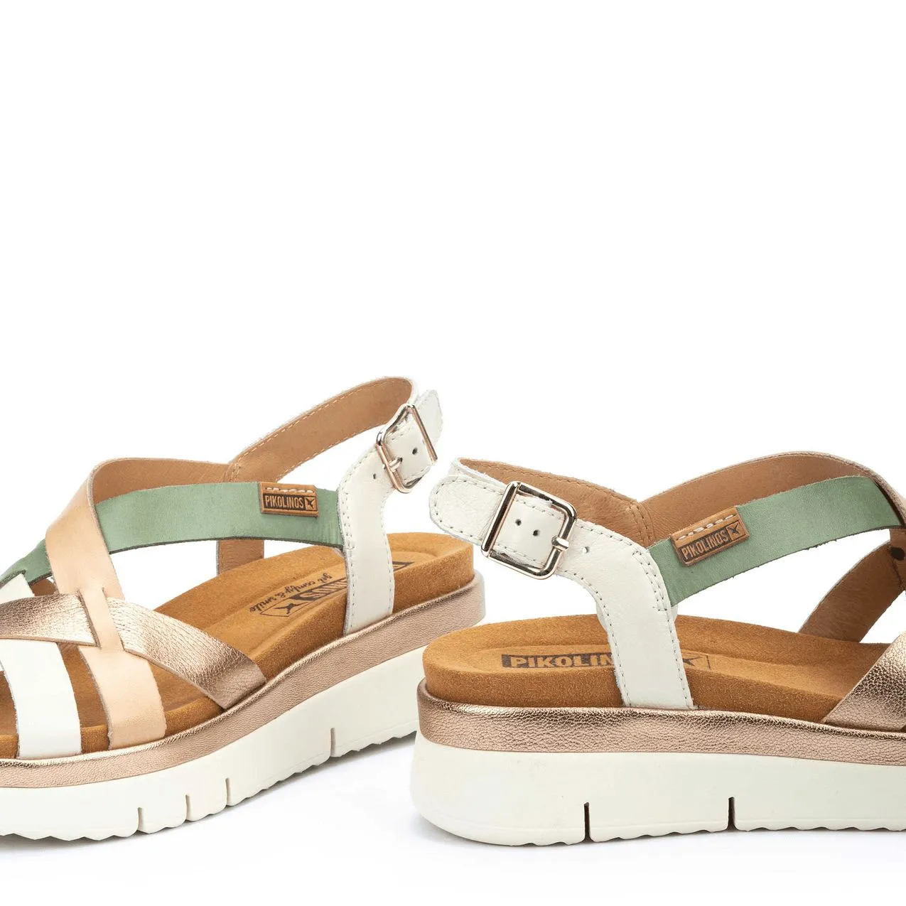 Pikolinos Palma W4N-0650C1 Ladies Natural Leather Buckle Sandals