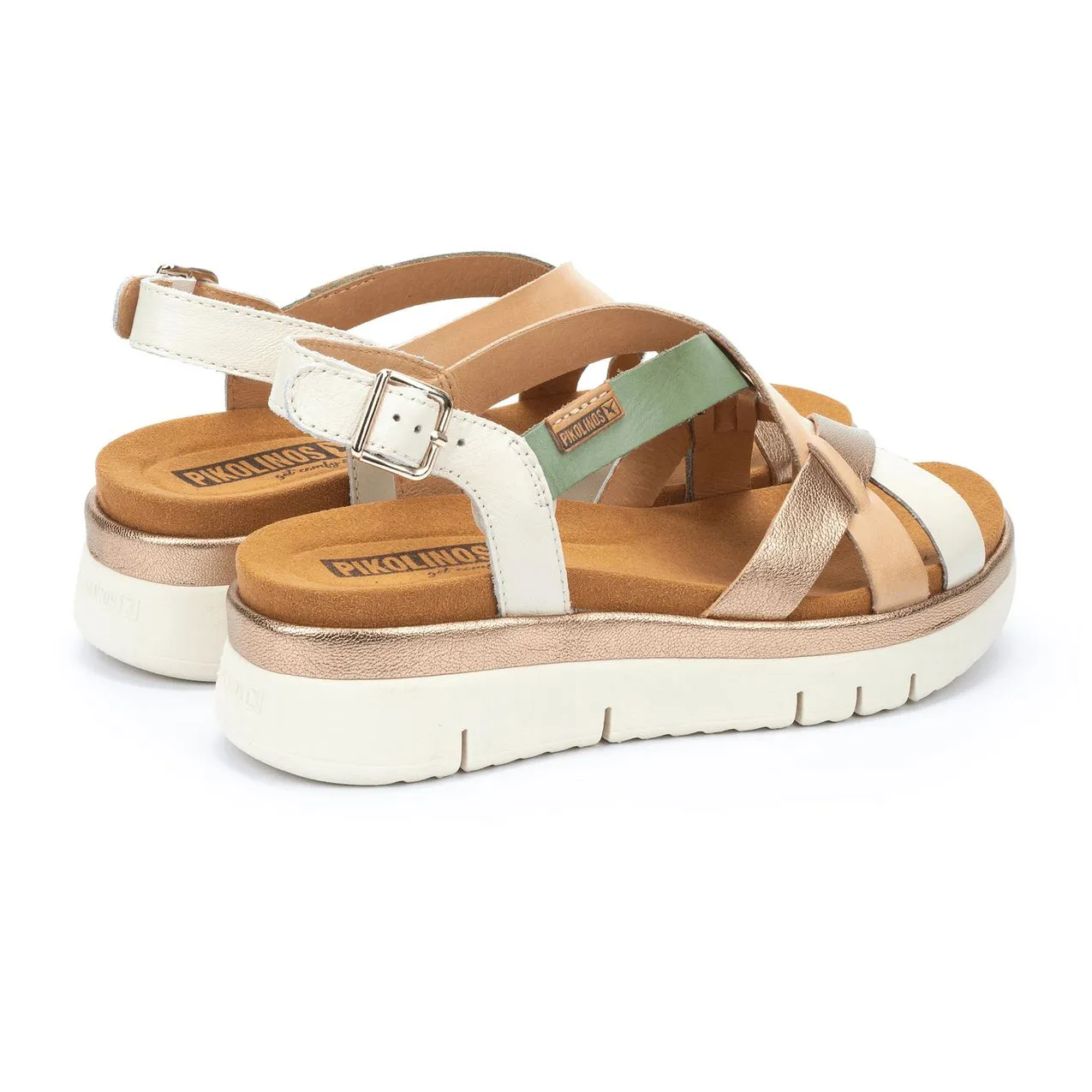 Pikolinos Palma W4N-0650C1 Ladies Natural Leather Buckle Sandals