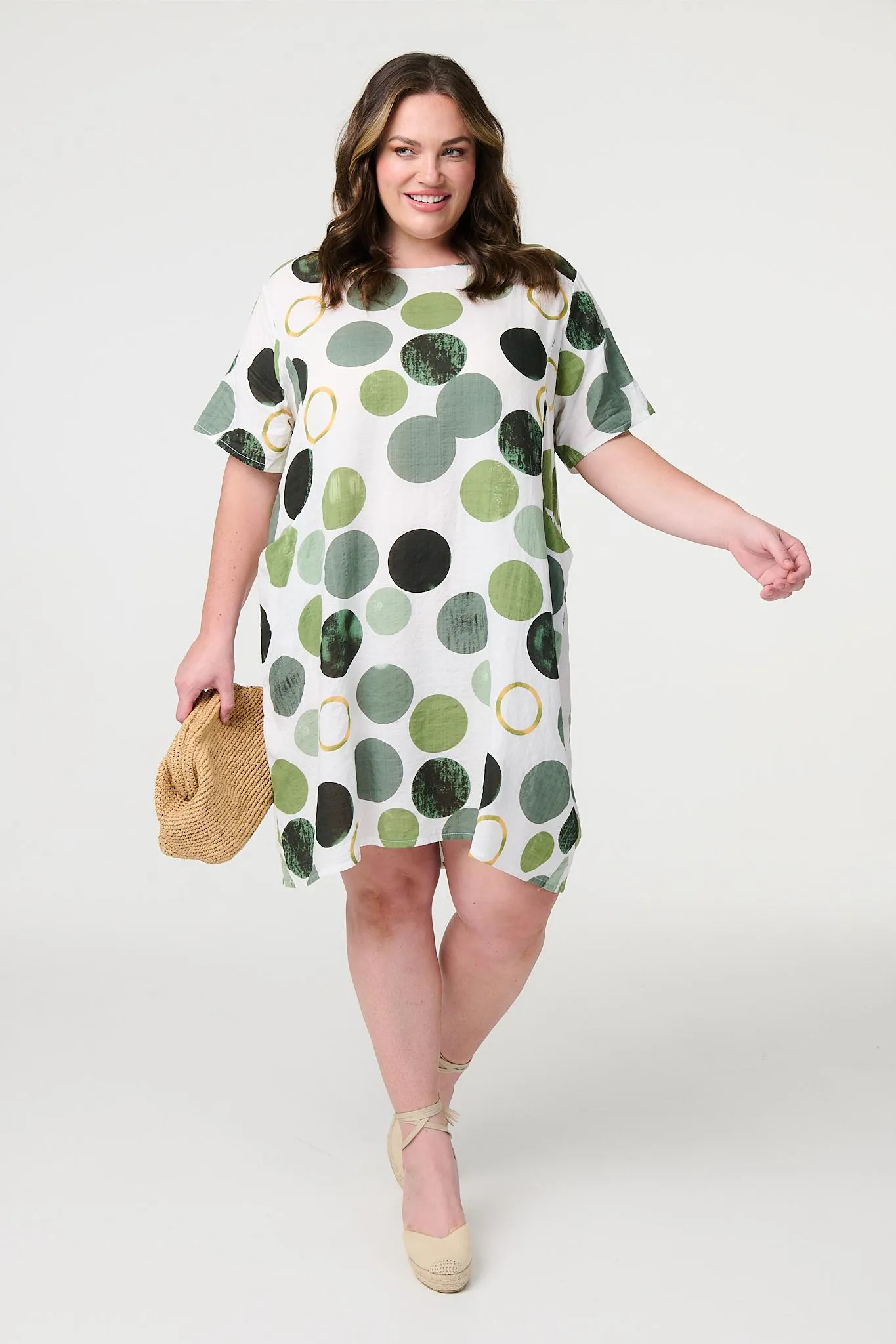 Polka Dot Relaxed Tunic Dress