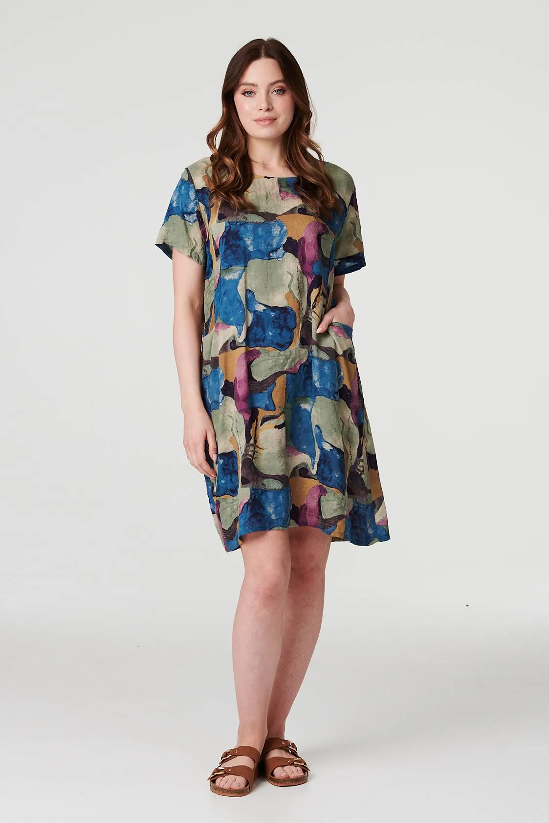 Printed Relaxed Short Dress