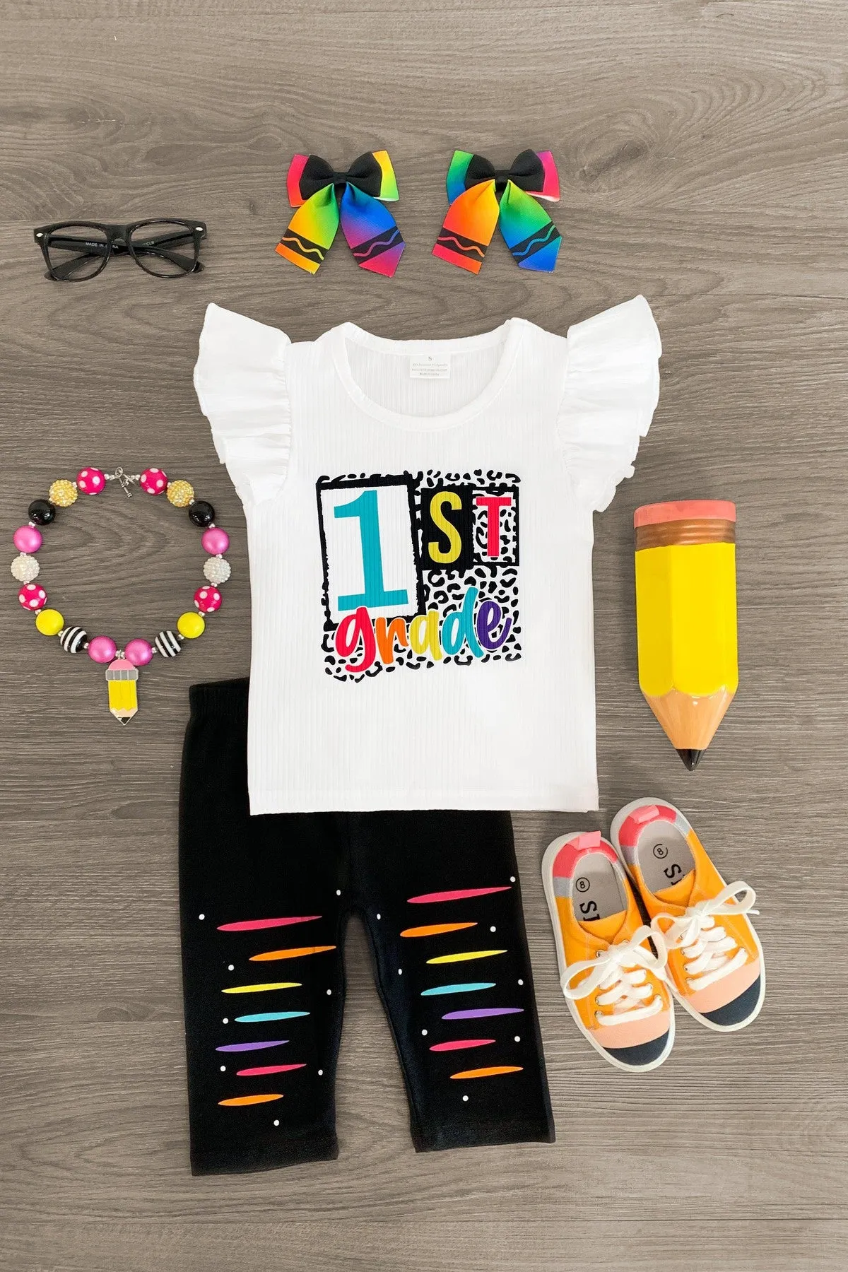 "Pre-K - 6th Grade" Capri Legging Set