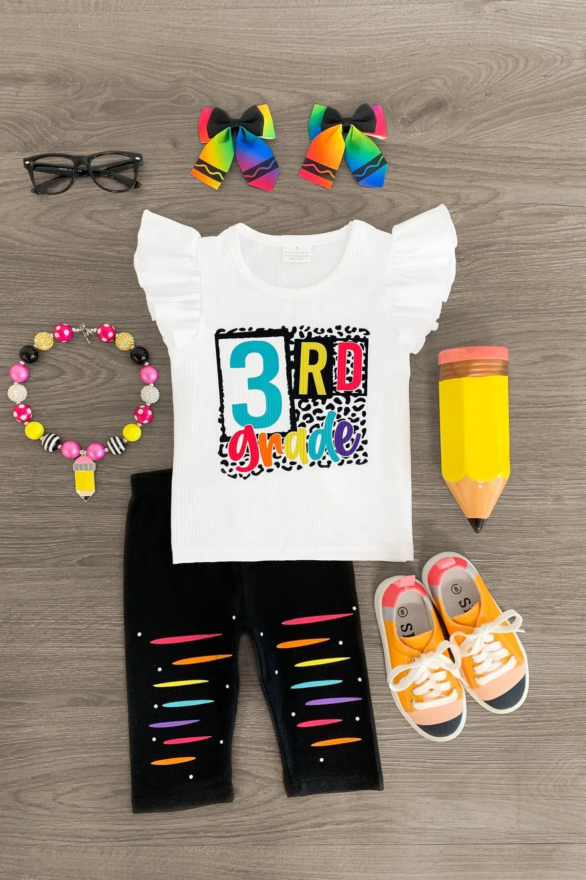 "Pre-K - 6th Grade" Capri Legging Set