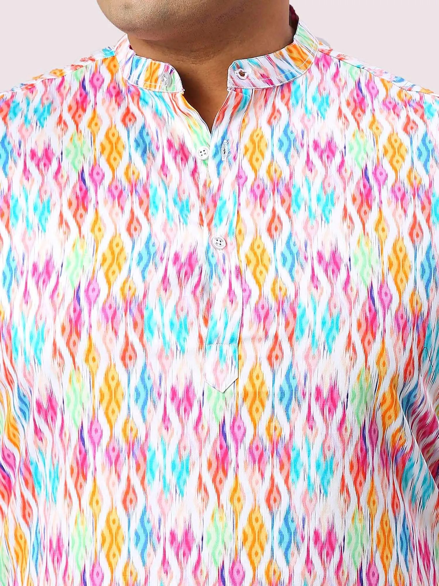 Raas Digital Printed Men's Plus Size Kurta