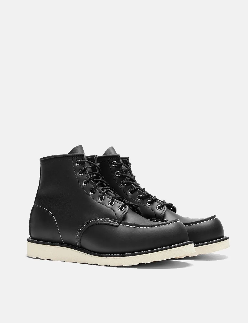 Red Wing 6" Moc Toe Boots (8130) - Black Chrome